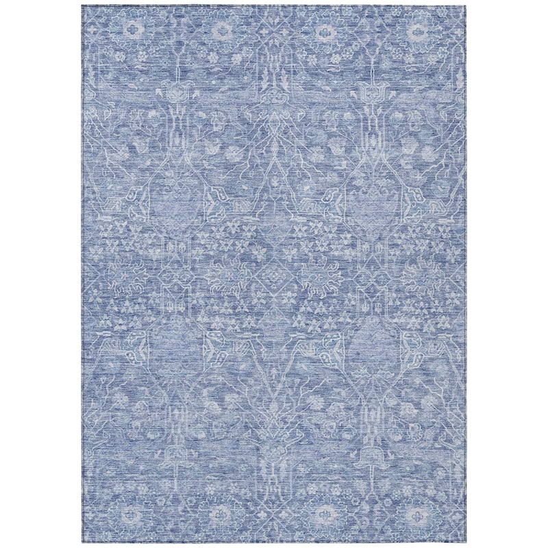 Machine Washable Indoor/ Outdoor Vintage Boho Chantille Rug