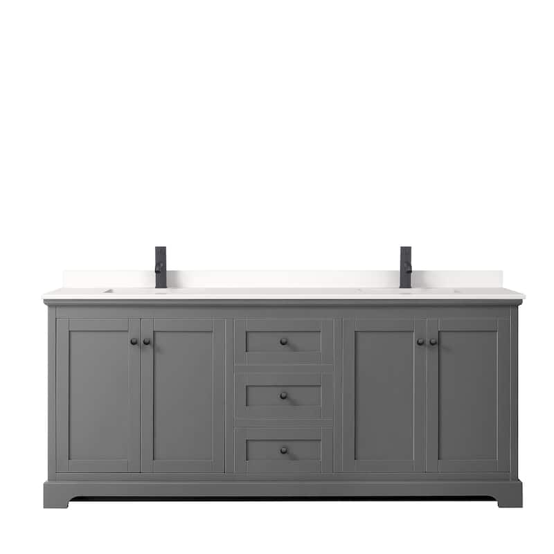 Avery 80-inch Double Vanity, Quartz Top