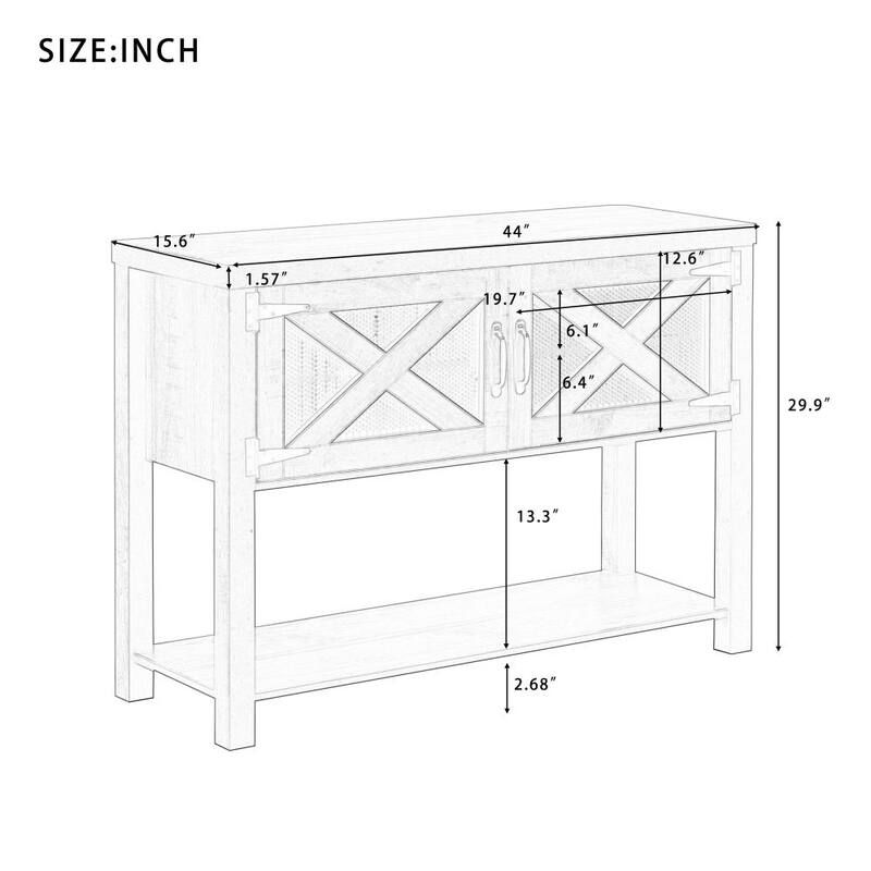 TV Stand Fits TV's up to 44 in. with Storage Cabinets and Shelves