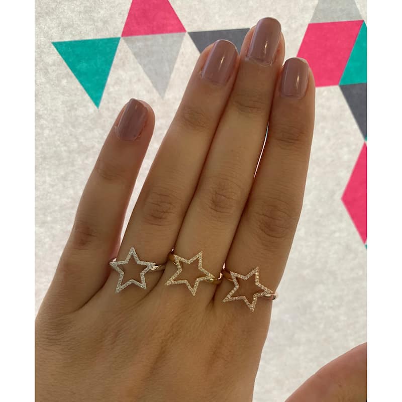 Joelle Collection Diamond Star Ring 14K Gold 1/6 ct. TDW