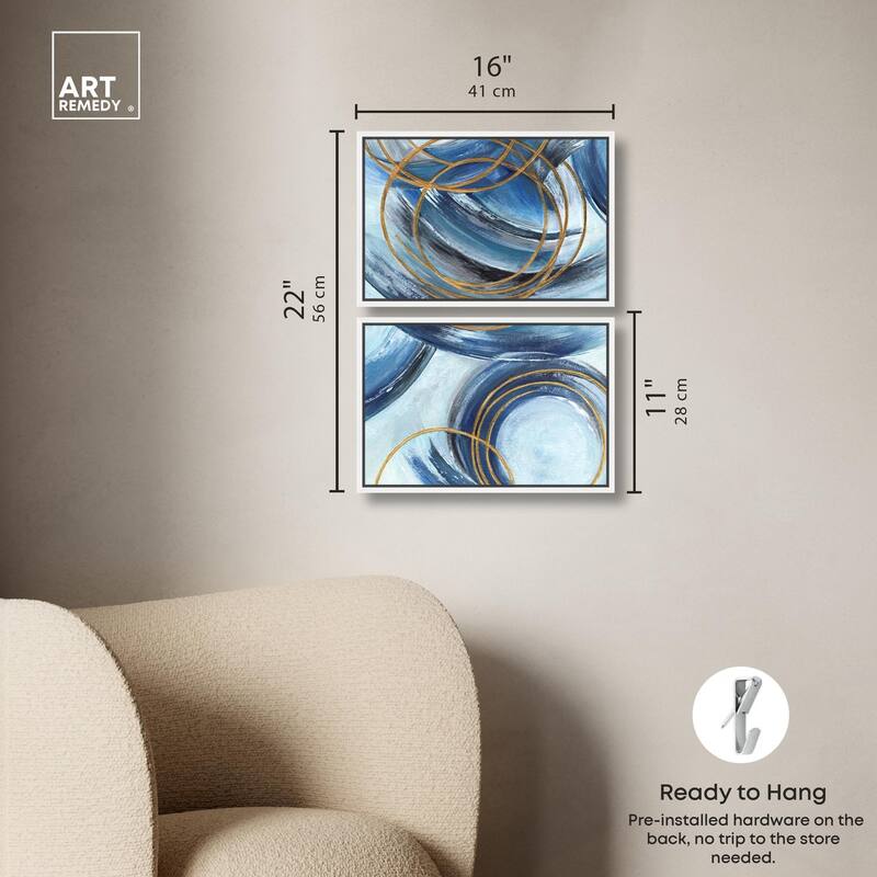 Golden Riviera Canvas Set of 2 by Art Remedy