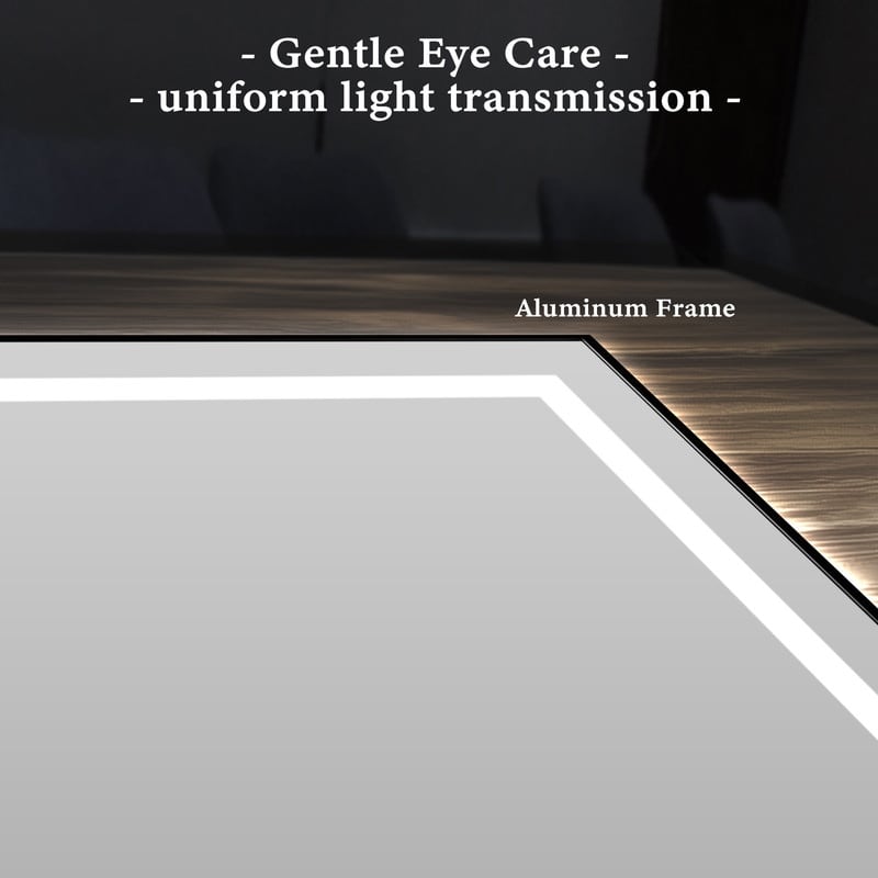 Yulika 30" x 36" LED Bathroom Mirror for Wall Dimmable Vanity Mirror with Lights Memory Smart Mirror - 30x36in