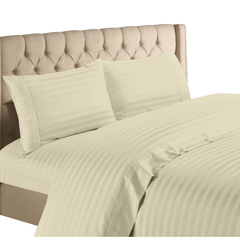 1000 Thread Count Cotton-rich Deep Pocket Sheet Set - Ivory - Queen