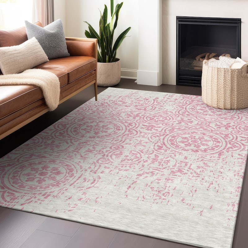 Premium Washable Super Soft Vanishing Medallion Mayfield Rug