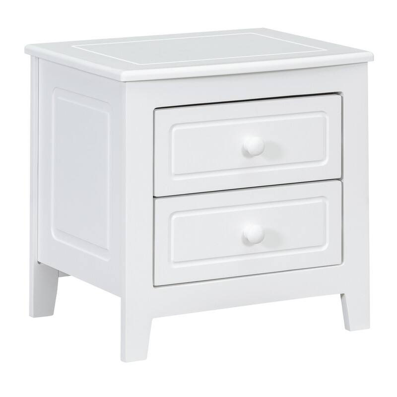 2/3/4-Pc Bedroom Sets Twin/Queen White Platform Bed w/LED/Nightstands/Ottoman/Headboard - Sherpa/High Gloss/Retro/Wood/Acrylic