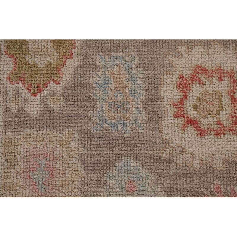 Brown Oushak Oriental Area Rug Handmade Wool Carpet - 2'10"x 4'11"