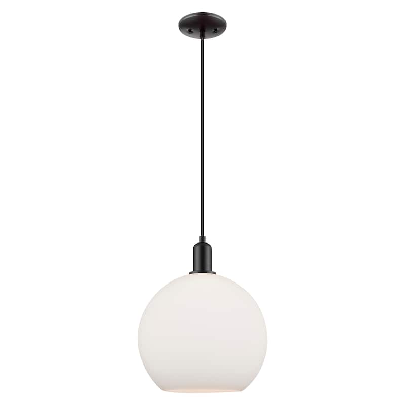 Innovations Lighting Endless Possibilities Arcadia - Athens - 1 Light 12" Cord Hung Mini Pendant - Matte White/Matte Black