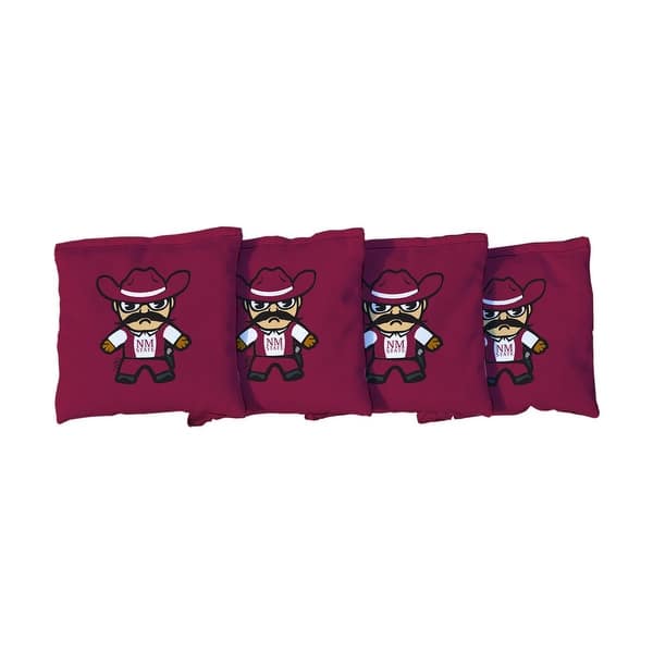 slide 2 of 3, New Mexico State Aggies Tokyodachi Red Cornhole Bags All-Weather Resin Filled