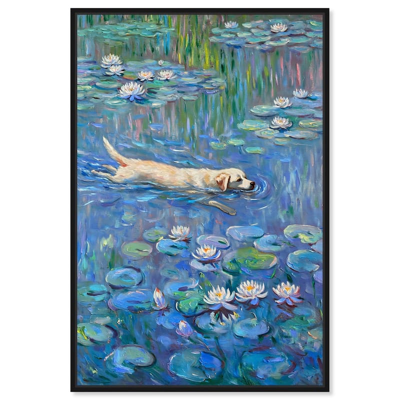 Lily Lagoon II Canvas by Modern Classic Art Remedy - Black - 36" x 54"