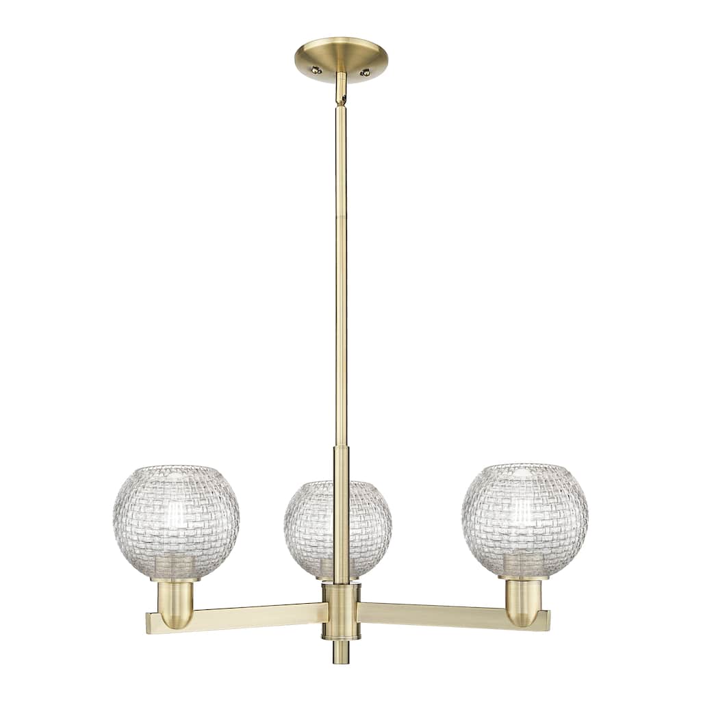 Innovations Lighting Endless Possibilities Arcadia - Athens - 3 Light 28" Basketweave Stem Hung Chandelier