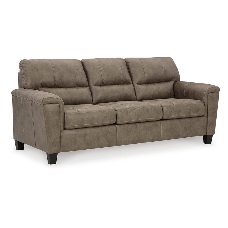 Signature Design by Ashley Navi Brown/Beige Sofa - 89"W x 38"D x 39"H