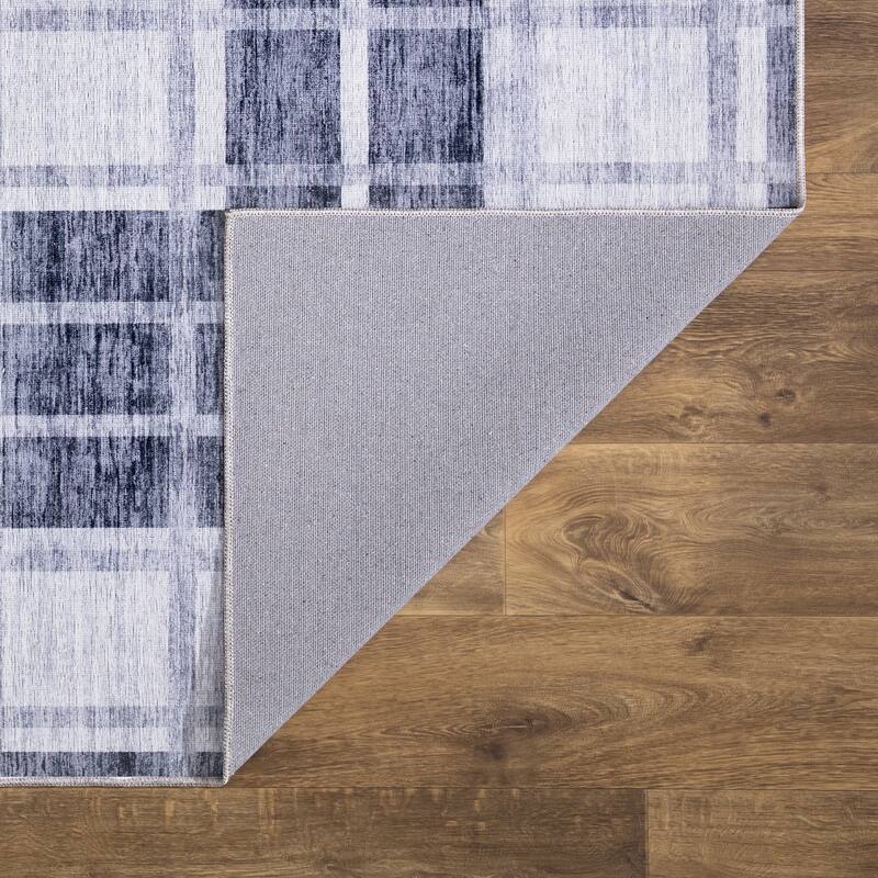 Abani Rugs PAR130A Parker Plaid Cream Black Area Rug