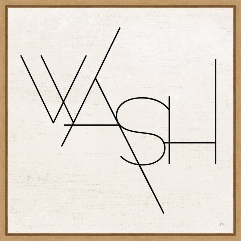 Wash Dry Fold I Laundry by Jess Aiken Framed Canvas Wall Art Print