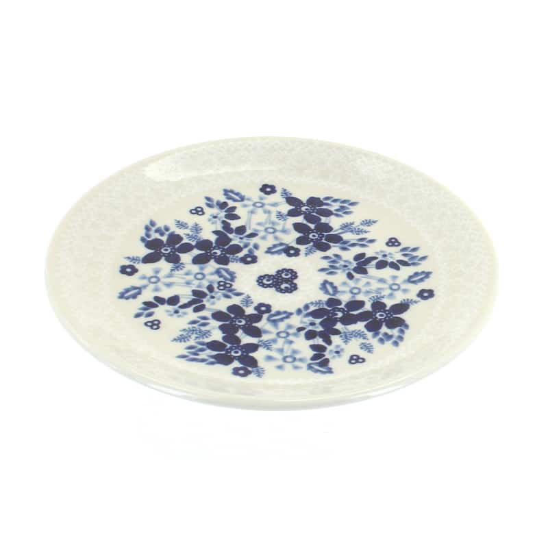Blue Rose Polish Pottery Manufaktura Dessert Plate - Elizabeth