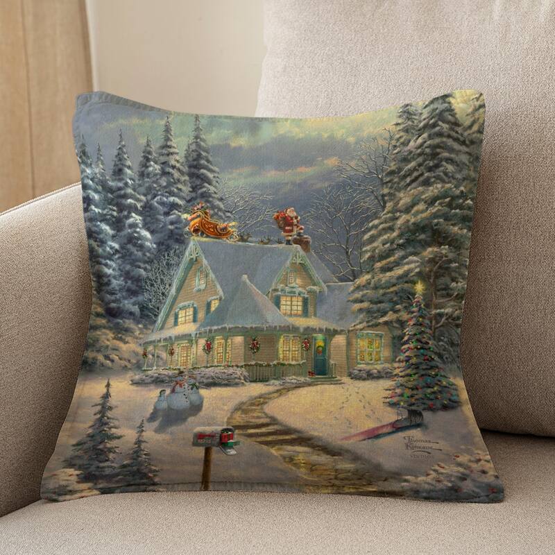 Thomas Kinkade Midnight Delivery Indoor Decorative Pillow by Laural Home