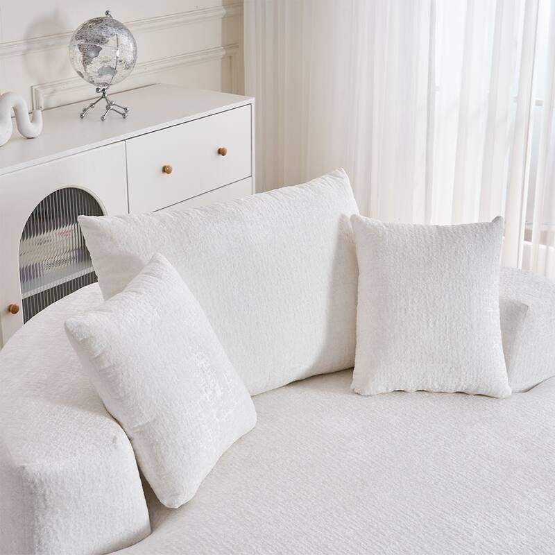 Oversized Swivel Accent Chair, Chenille Round Chairs Upholstered Swivel Chair, Single Sofa Armchair, Sleeper Chair