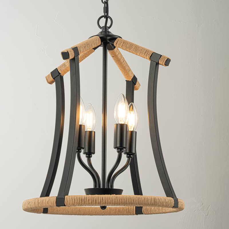 Margo 4-Light Modern Farmhouse Chandelier - 15 In. Wide