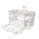 preview thumbnail 10 of 8, White Stairway Full-Over-Full Bunk Bed with Twin Size Trundle