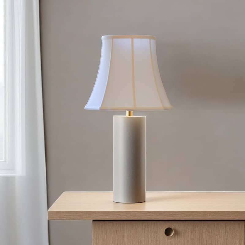 HomeRoots White Monay Shantung Silk Bell Lamp Shade - 14