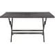 preview thumbnail 22 of 59, SAFAVIEH Outdoor Akita Folding Table with Umbrella Hole - 54.6" x 31.2" x 28.08"