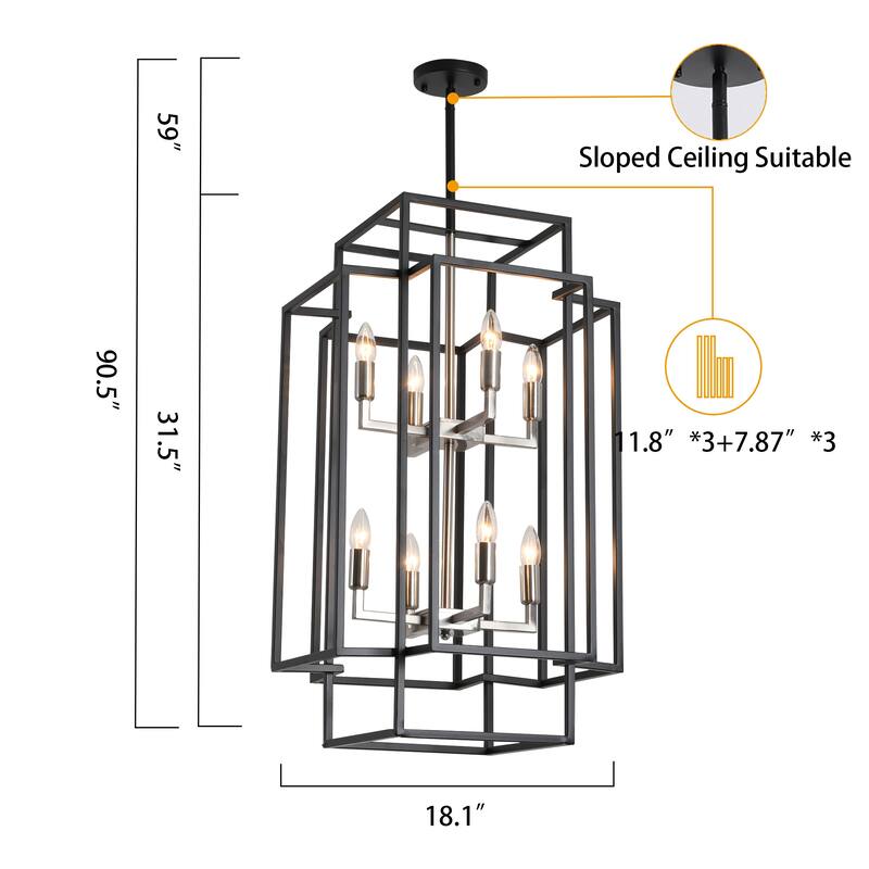 Fixture Rustic Lantern Pendant Lighting for Kitchen Hallway
