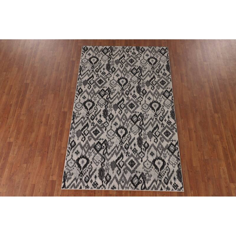 Art & Craft Turkish Rug Machine Made Geometric Carpet - 5'0" x 8'0"