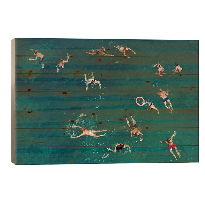 Untitled Print On Wood by Carlo Tonti - Multi-Color - 18x26x1.5