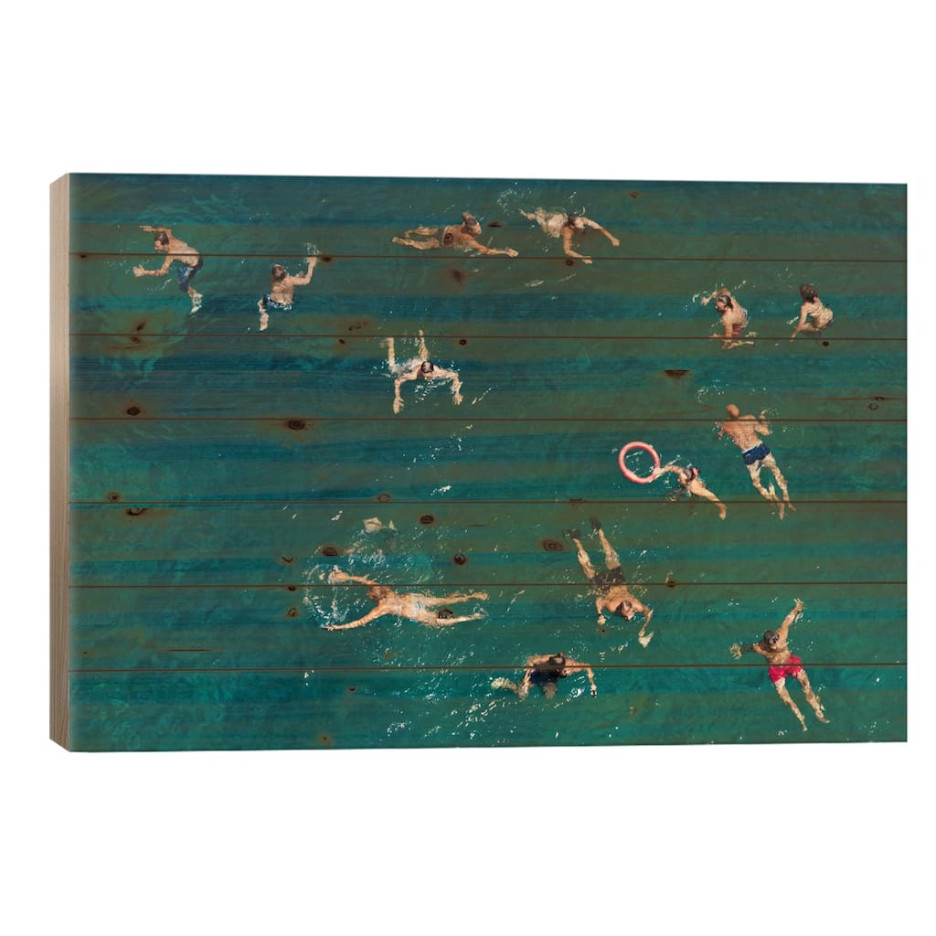 Untitled Print On Wood by Carlo Tonti - Multi-Color