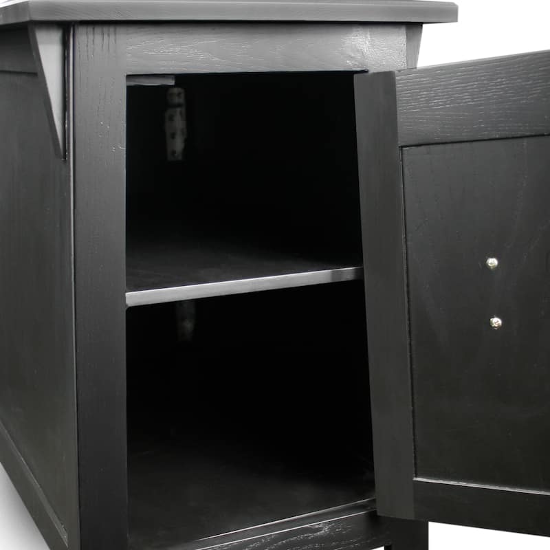 Leick Home Traditional Solid Wood Mission Cabinet End Table