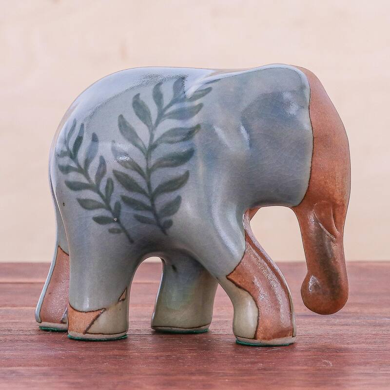 Novica Handmade Rhapsody Celadon Ceramic Sculpture
