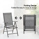 preview thumbnail 18 of 19, Sophia & William Patio 7 Pieces Dining Set, 6 x Reclining Folding Sling Dining Chairs and 1 x Table with an Umbrella Hole