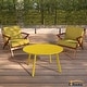 preview thumbnail 18 of 33, Clihome Weather Resistant Round Steel Patio Large Coffee Table