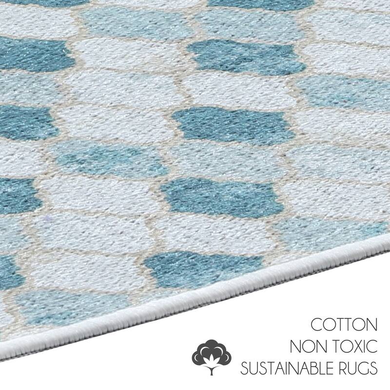 SussexHome Non-Skid Ultra-Thin Area Rugs for Laundry Room, Entryway, Bathroom and Kitchen - Washable Multipurpose Floor Mat