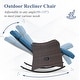 preview thumbnail 4 of 4, Outdoor Recliner Rocking Chairs with Soft Removable Cushions and Footrests - One Chair