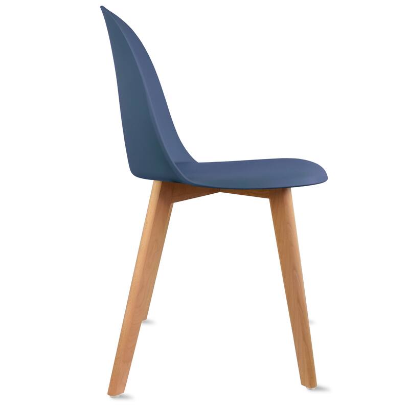 Set of 2 Plastic Dining Side Chair Wood For Event Kitchen Office Event Garden Patio Cafe