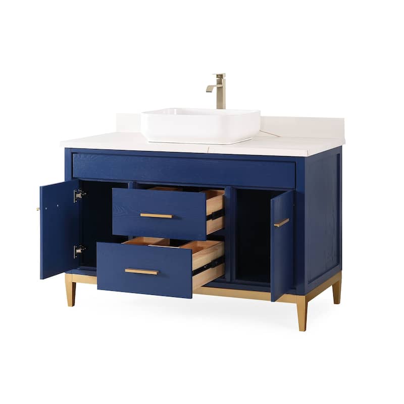 48" Tennant Brand Modern Style Beatrice Vessel Sink Bathroom Vanity