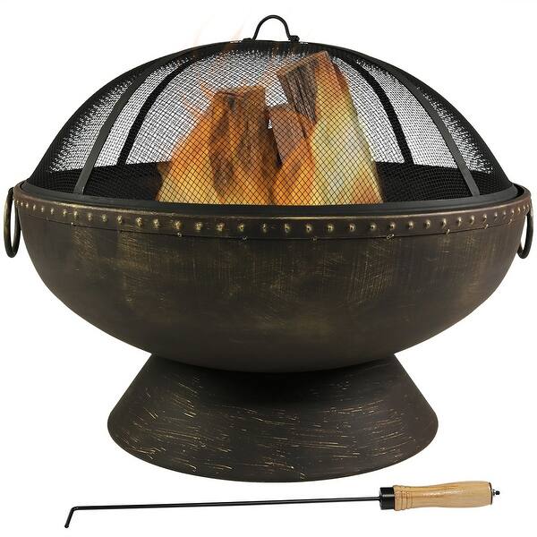 Shop Sunnydaze Outdoor Firebowl Fire Pit With Handles And Spark