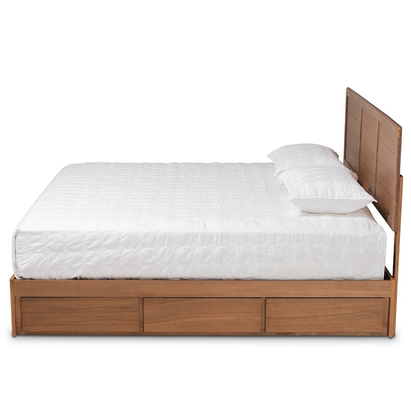 Lisa Ash-brown Finished Wood 3-drawer Platform Storage Bed