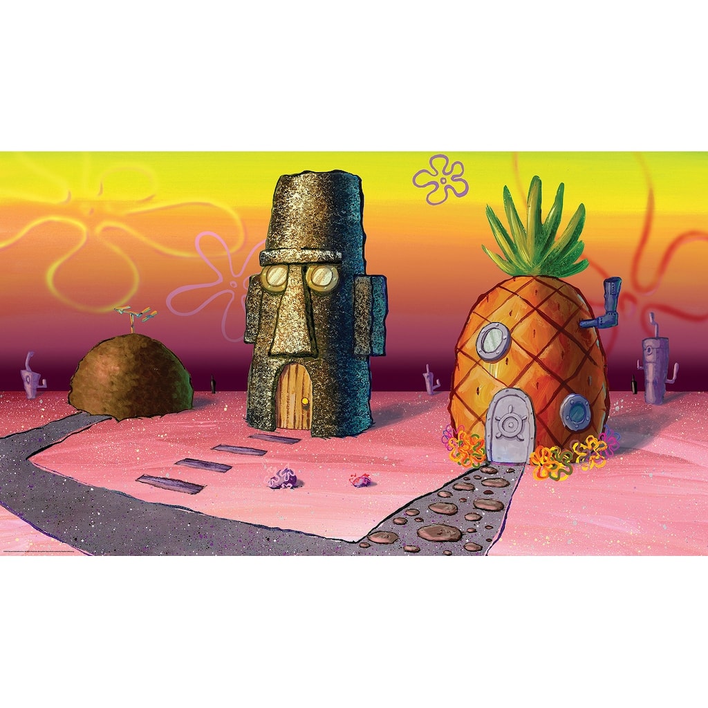 RoomMates SpongeBob SquarePants Sunset Pink Peel and Stick Mural