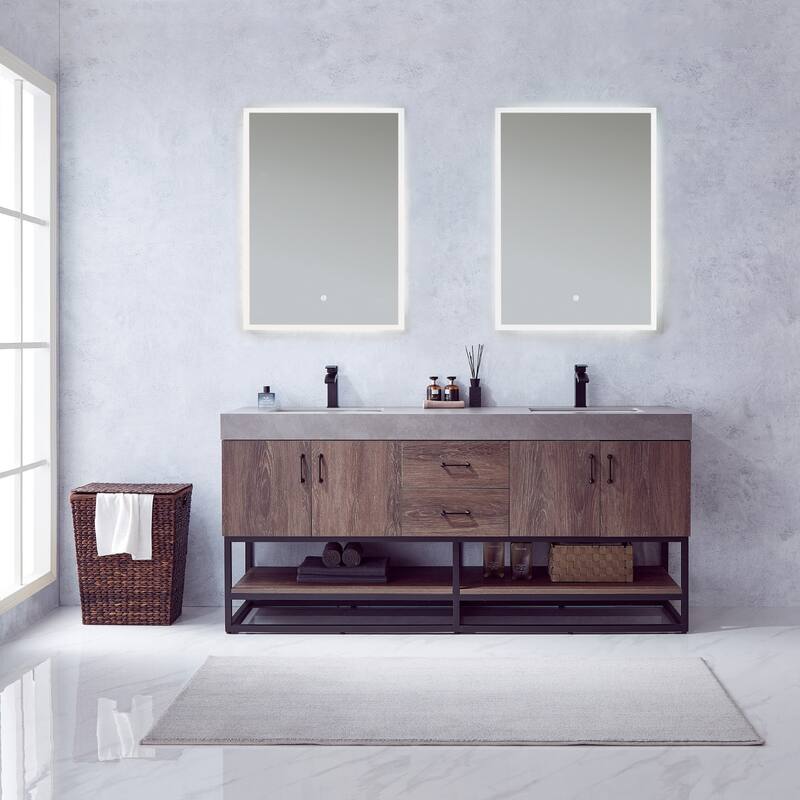 Miseno MV789072B Alistair 72" Free Standing Double Basin Vanity Set