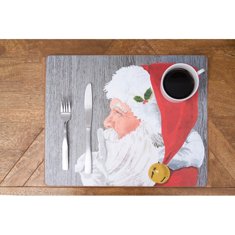 Santa Hardboard Placemat, Set of 6 - Set of 6