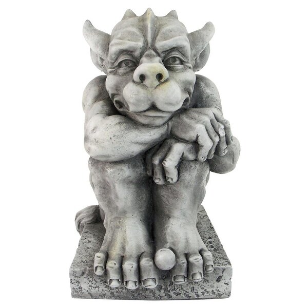 Design Toscano Babble & Whisper Gotik-Gargoyles Figuren – Handbemalt, Aus Steingrauem Designerharz