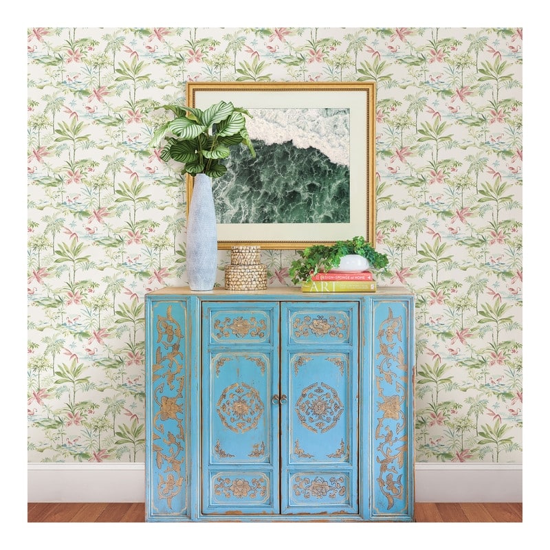 Chesapeake Lagoon Green Scenic Island Wallpaper - 20.5 x 396 x 0.025