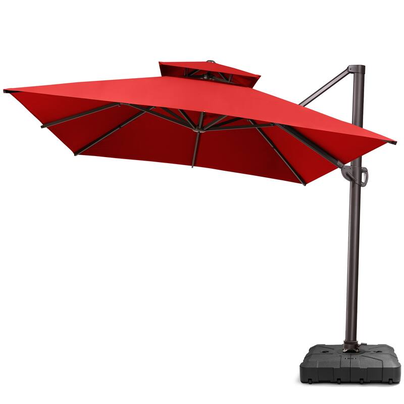 Pellebant 10 X 13 Feet Outdoor Cantilever Umbrella with Base