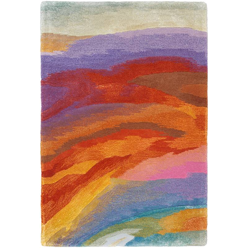 Nourison Prismatic Modern Abstract Sunset Watercolor Area Rug