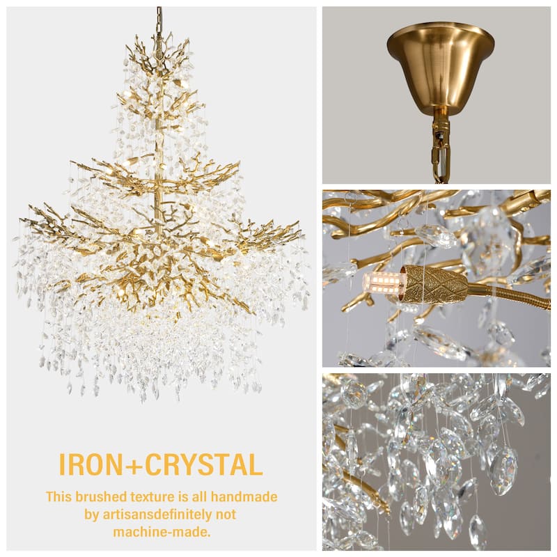 KAYLA 39.3-90.5in HorseshoeMountain ShapeChandelier