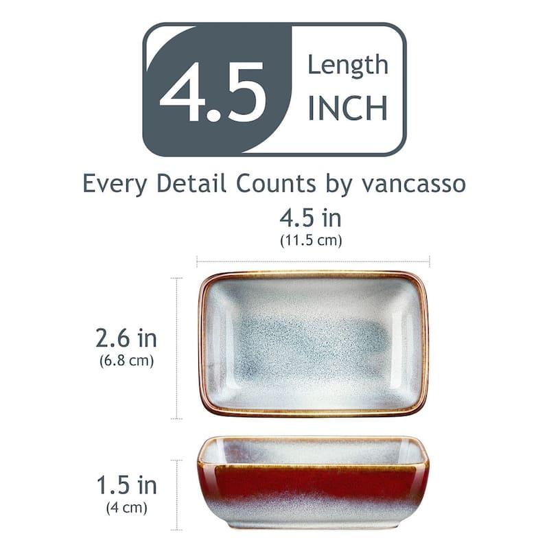 vancasso Stern Series Reactive Glaze Stoneware Plates Set