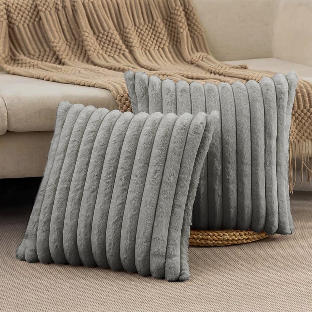 Grey Faux Fur Throw Pillows Bed Bath Beyond