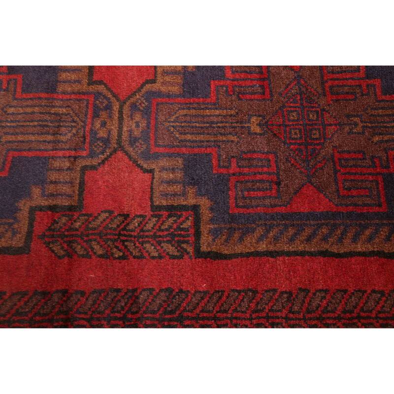 ECARPETGALLERY Hand-knotted Teimani Red Wool Rug - 3'5 x 6'8