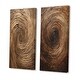 preview thumbnail 3 of 4, Designart "Brown Calm Current Spiral" Abstract Spirals Canvas Set Of 2 - Modern Wall Art Set - Brown Wall Decor 2 Pieces
